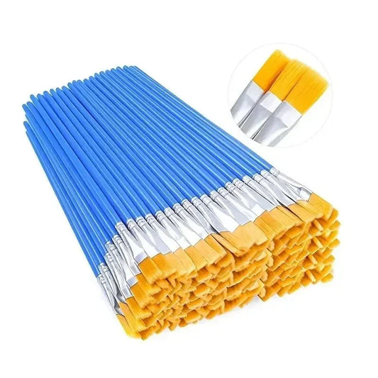 20-50 Painting Brushes Set Art Round Flat Hair Nylon Hair Paint Brush for Oil Acrylic Watercolor Kids/Artists/Beginners/Students