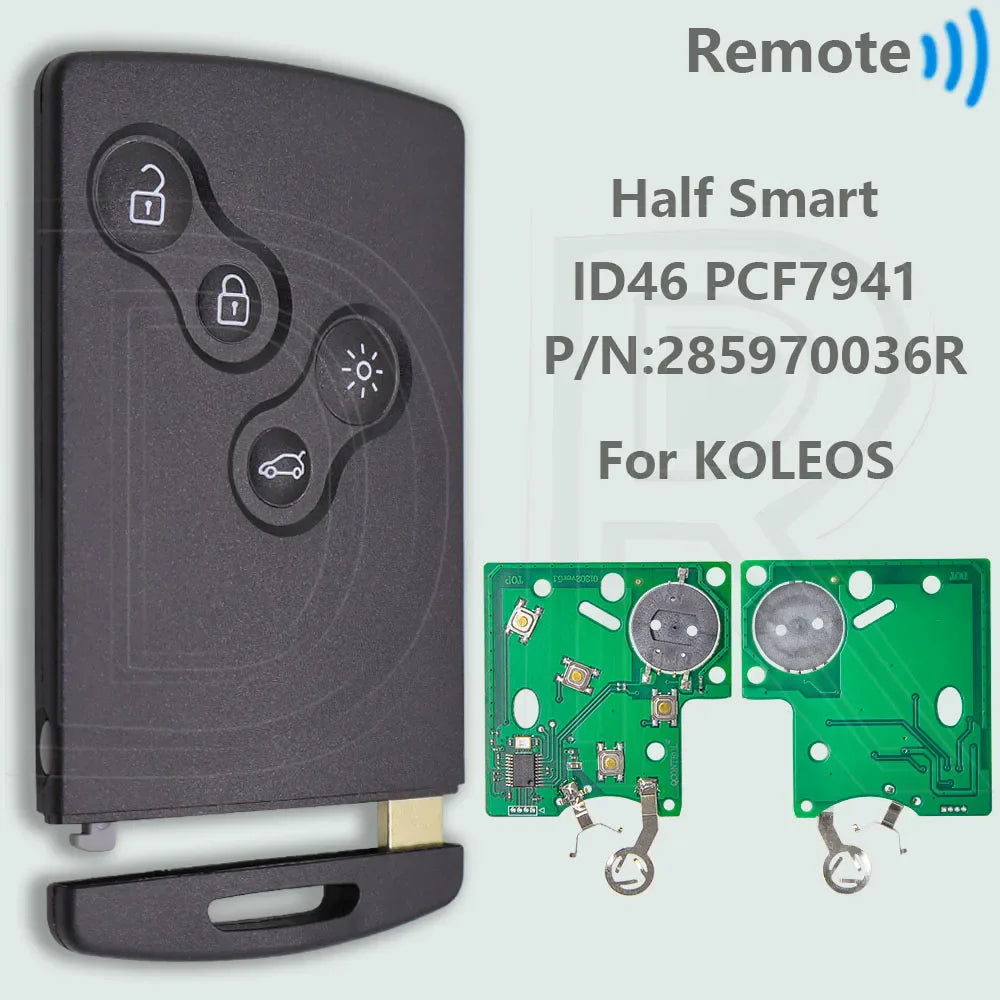 DR Half Smart/Hands Free ID46 4A PCF7953M Smart Car Remote Key For Renault Megane Laguna Grand Scenic Fluence Clio IV Captur