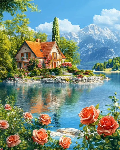 RUOPOTY Paint By Number Kit On Canvas For Adults Scenery Oil Acrylic Painting Home Decoration Gifts