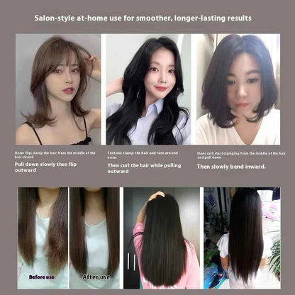 Dual Use Hair Straightener Curling Iron 4 Temperature Settings Portable Styling Tool for Straightening Curling Air Bangs