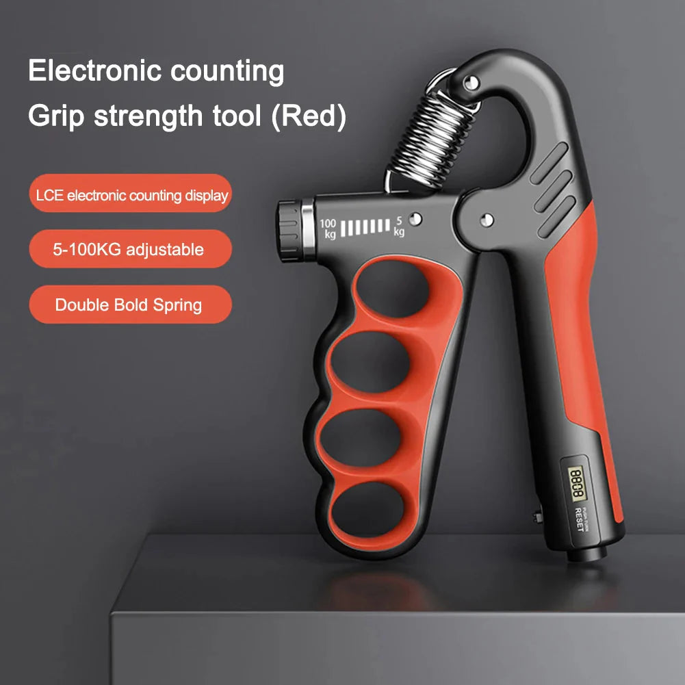 5-100 KG Grip Strength Trainer Non-Slip Gripper Stress Relief Adjustable Resistance for Musicians Athletes Hand Injury Recovery