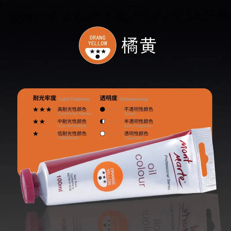 100ml Oil Paint 45 Colors Student Art Creation Special Waterproof Quick-drying Large Sticks Of Pigment School Painting Supplies