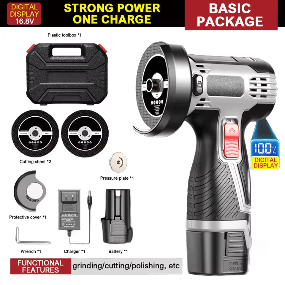 28000r 16.8V Mini Angle Grinder Portable Rechargeable Polishing Grinding Cutting Machine Home Metal Polisher Woodworking Tools