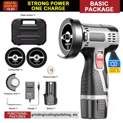 28000r 16.8V Mini Angle Grinder Portable Rechargeable Polishing Grinding Cutting Machine Home Metal Polisher Woodworking Tools