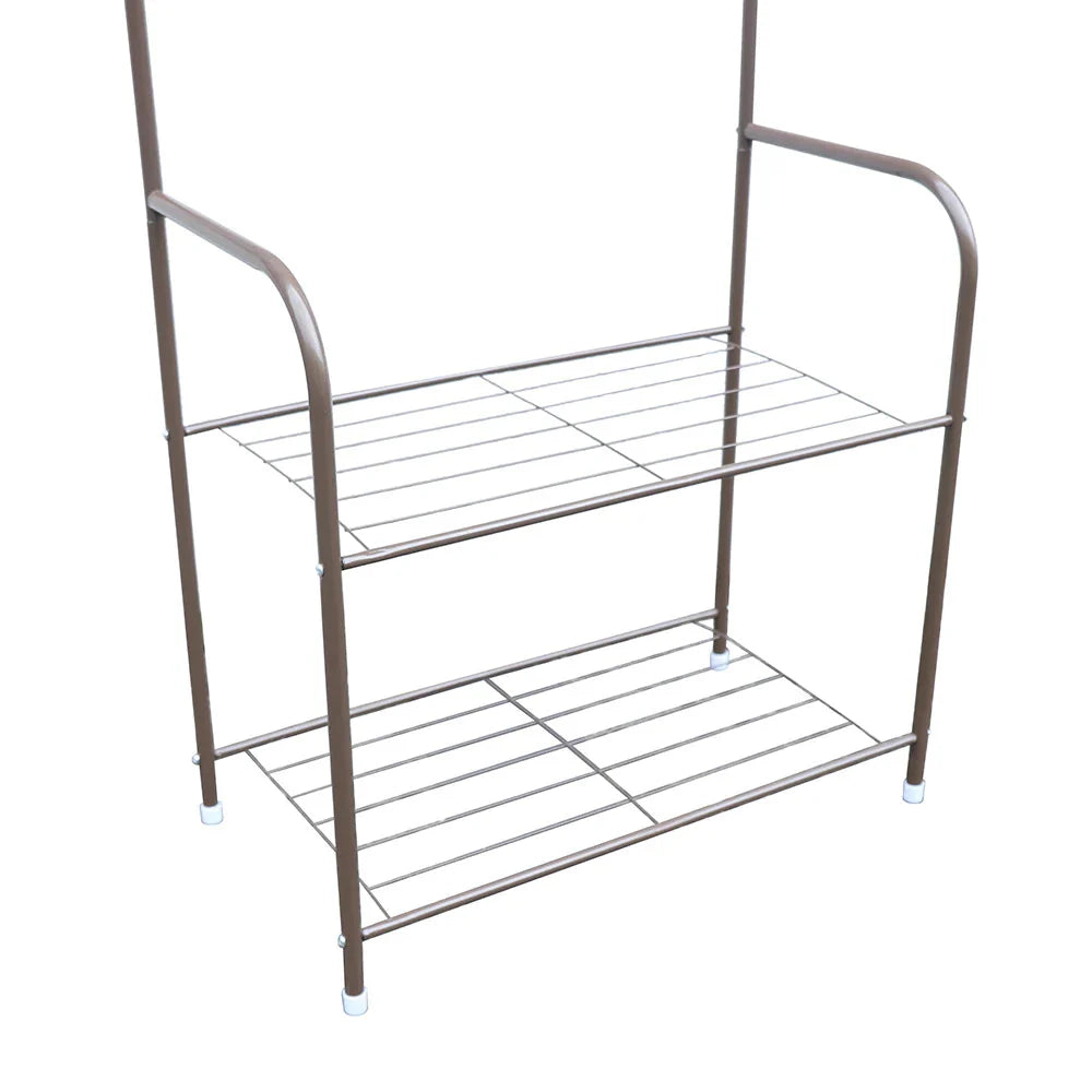 Independent Hanger Brown Metal Shoe Hanger 4 Hooks Clothes Rack Clothes Hangers Coat Hanger Stand Wardrobe Stand