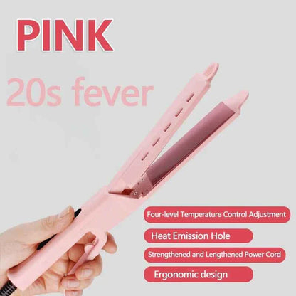 Dual Use Hair Straightener Curling Iron 4 Temperature Settings Portable Styling Tool for Straightening Curling Air Bangs