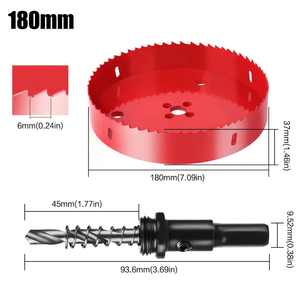 1pc 15-200mm M42 Bi-Metal Hole Saw HSS Drill Bit for Metal Iron Aluminum Stainless Plastic DIY Wood Cutter Tools