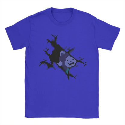 Men's T-Shirts Game Undertale Temmie Novelty Pure Cotton Tee Shirt Short Sleeve  T Shirt Round Neck Clothing Gift Idea