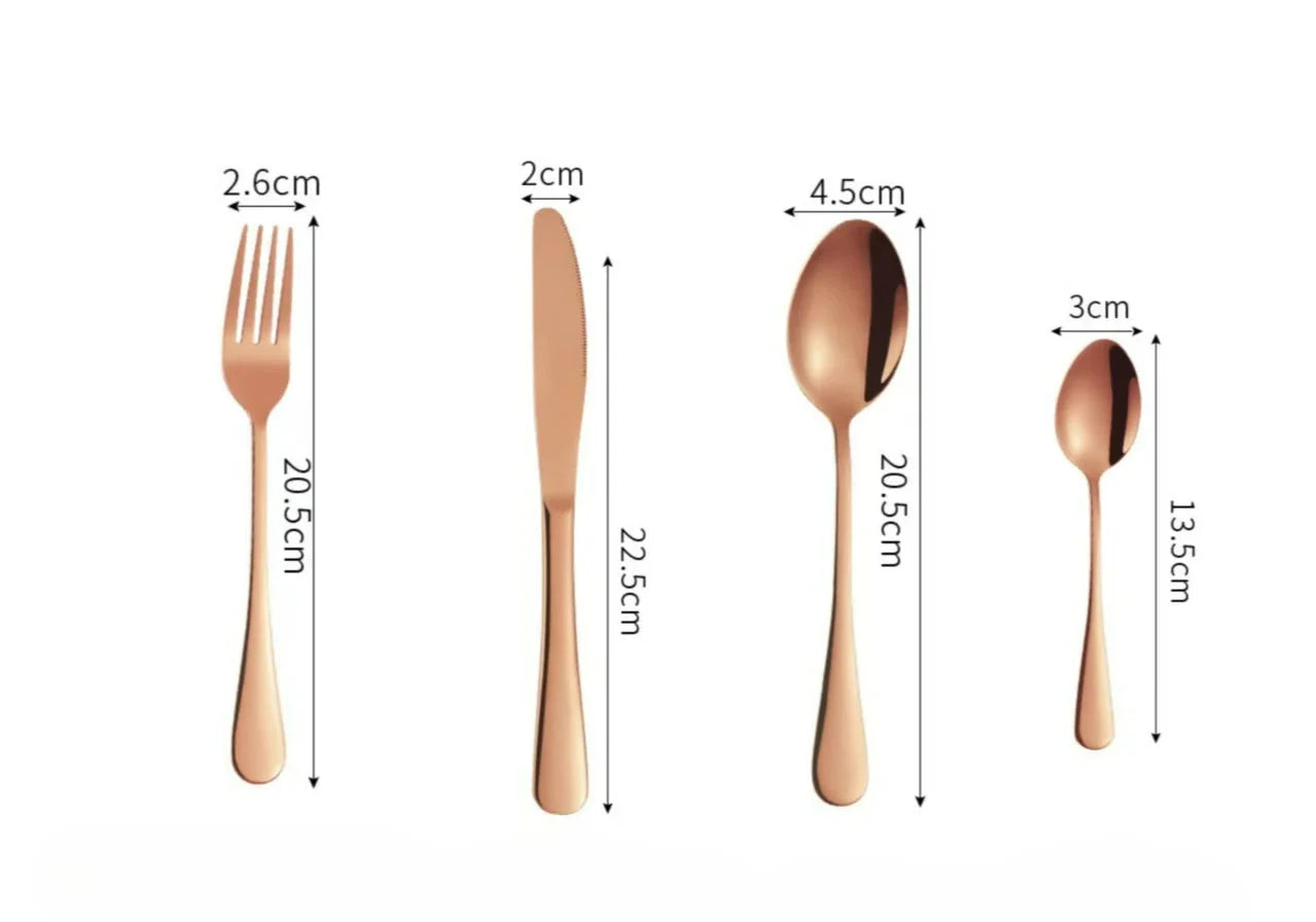 24-Piece Silverware Set with Steak Knives Forks Spoons,Stainless Steel Flatware ,Tableware Cutlery Service for 6,Dishwasher Safe