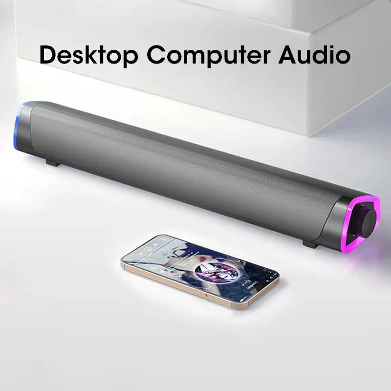 Bluetooth Speaker Bar Stereo Sound Subwoofer For Macbook Laptop Notebook PC Wired Loudspeaker Music Player