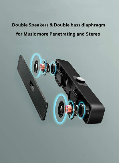 B Computer Speakers with 3.5 mm Aux, Small PC Speakers Powered by USB, USB Soundbar for Monitor，Wired USB Desktop Speaker,
