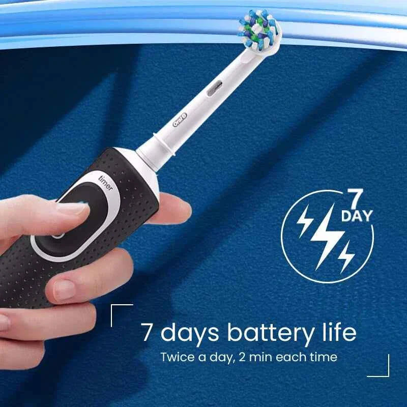 Oral B D100 2D Vitality Electric Toothbrush Timer 7600Rpm Cross Action Deep Cleaning and Whitening Teeth Tooth Brush