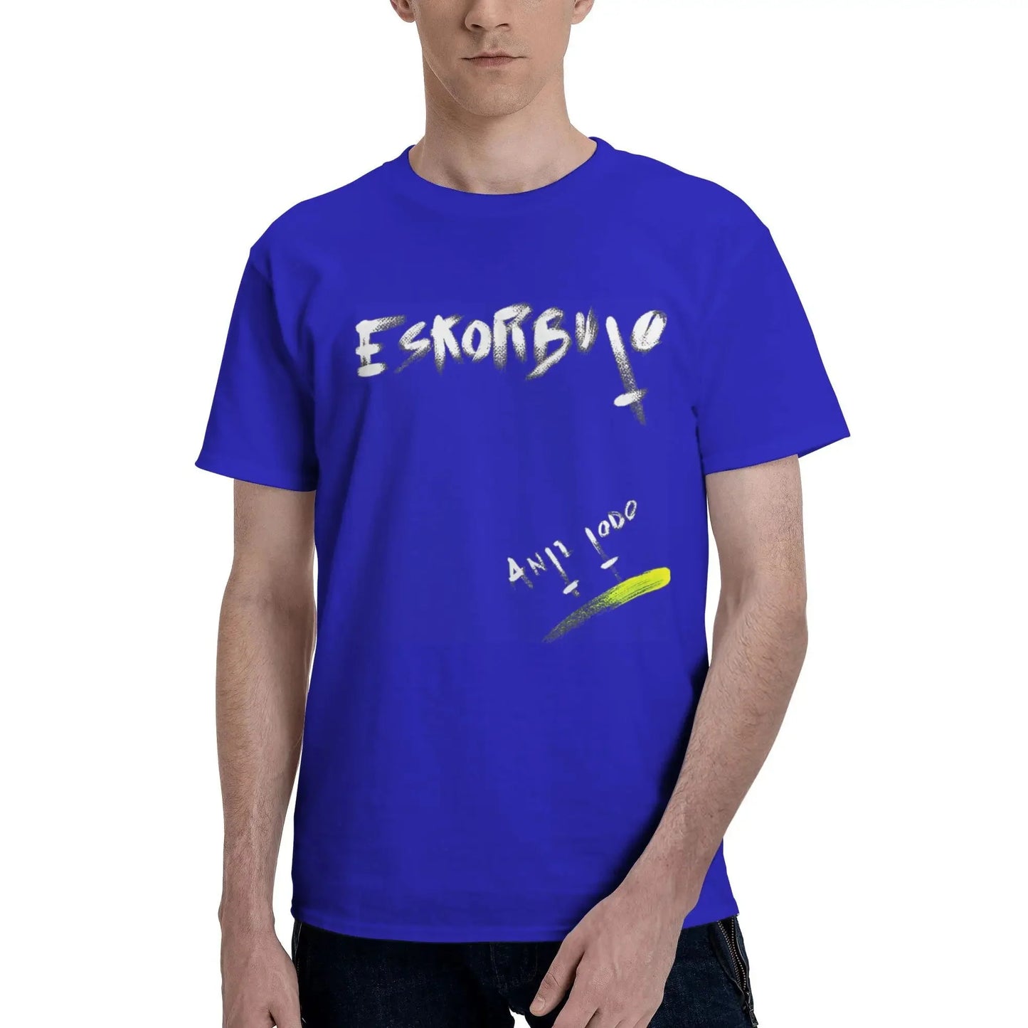 Mens T-Shirt Eskorbuto T Shirts Hipster ANTITODO Summer Tees Pure Cotton Crewneck Short Sleeve Casual Loose Tops Male T Shirt