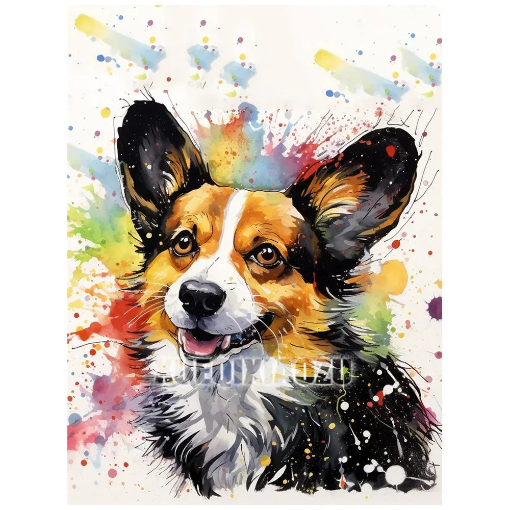 Animal Diamond Painting Graffiti Rhinestone Embroidery Dog Mosaic Cross Stitch Children Gift Art Handmade Home Decoration