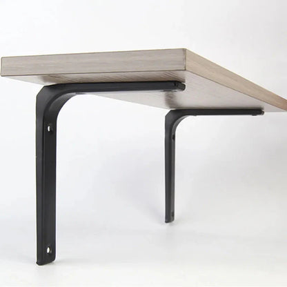 Shelf brackets L-shaped floating wall shelves black and white stainless steel bore stand bracket support hardware home