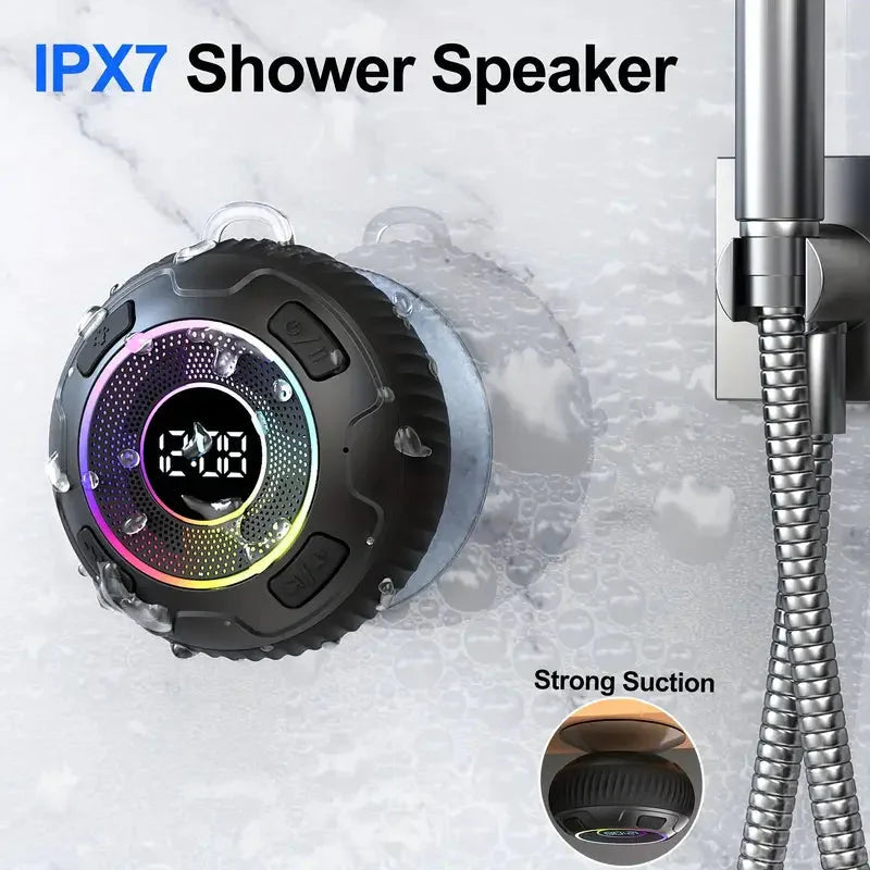 2026 Wireless Speaker S5 IPX7 Waterproof ENC Speakers IPX7 Waterproof Built-in Mic 10 hours Bluetooth Shower Speakers subwoofer