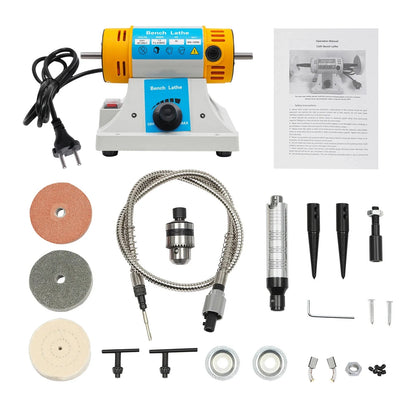 320W Polisher Grinder Machine 10000R/min Anti-rust Benchtop Polisher Grinder for Cutting and Carving for Jewelry/Wood/Dental