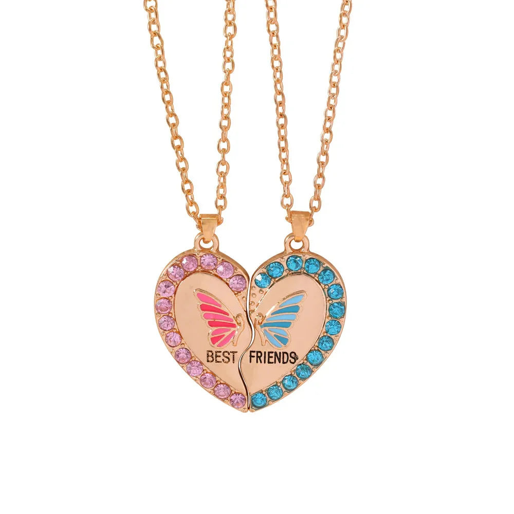 New Best Friends Necklace For Women Girls Broken Heart Puzzle Musical Note Pendant Necklaces BFF Friendship Forever Jewelry Gift