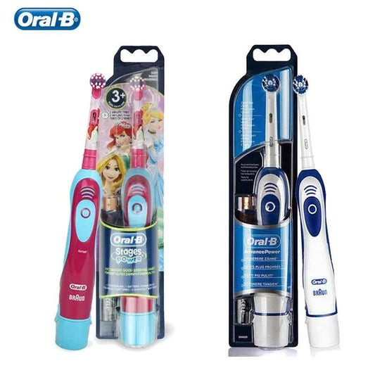 Original Oral B Electric Toothbrush Waterproof Battery Powered Tooth Brushes for Kid Adult Oral Health with Gift Head Travel Box
