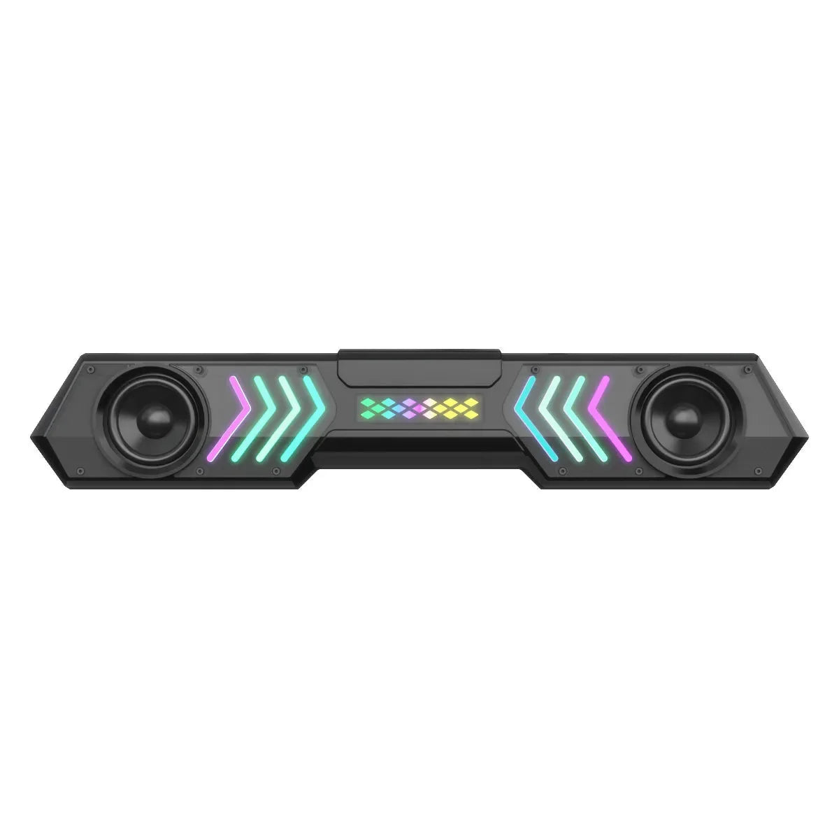 Desktop Wired Bluetooth Soundbar Computer Speaker HIFI Stereo Soundbox with Dynamic RGB Light Effect Double Bass Diaphragm