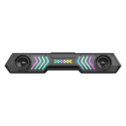 Desktop Wired Bluetooth Soundbar Computer Speaker HIFI Stereo Soundbox with Dynamic RGB Light Effect Double Bass Diaphragm