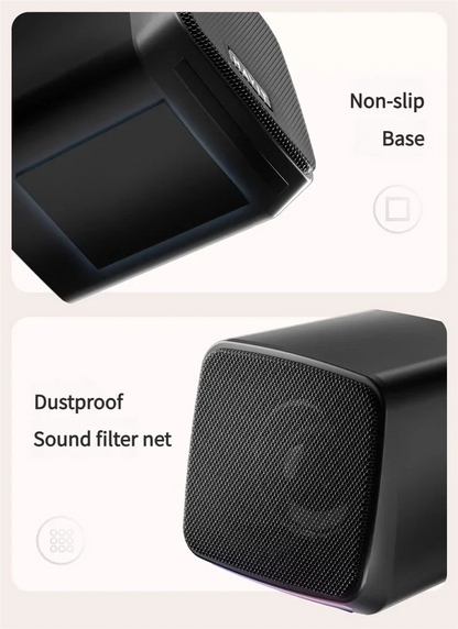 SOREX E-1078 Ultra-Portable USB Multimedia Speakers - 2.0 Channel 6W Stereo Sound for Laptop & PC