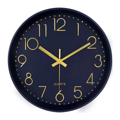 Minimalist Quartz Wall Clock Cubic Digital Clock Modern Style Silent Non Ticking Living Room Bedroom Office Clock 8/10/12 Inch