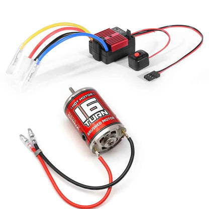 RC 540 Brushed Motor 12T-75T ESC 60A Speed Control Combination Set Climb Drift Racing Waterproof for 1/10 RC Cralwer Car/Boat