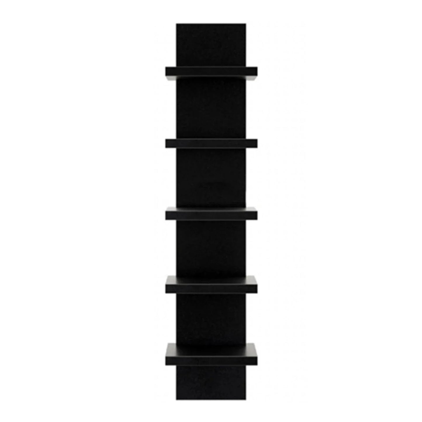 5 Layers Wall-Mounted Wood Bookshelf Storage Rack Board Shelf Organize Floating Shelf For Office Living Room Decor For Books