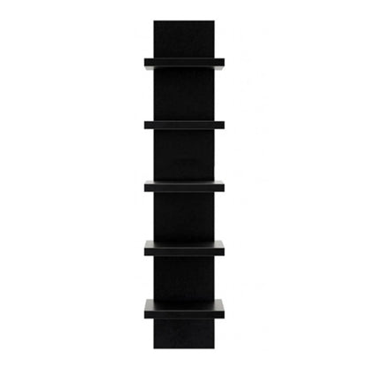 5 Layers Wall-Mounted Wood Bookshelf Storage Rack Board Shelf Organize Floating Shelf For Office Living Room Decor For Books