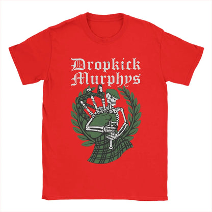 Men's T-Shirts Dropkicks Murphyss Band Novelty 100% Cotton Tee Shirt Short Sleeve  T Shirt Crewneck Clothing Gift Idea