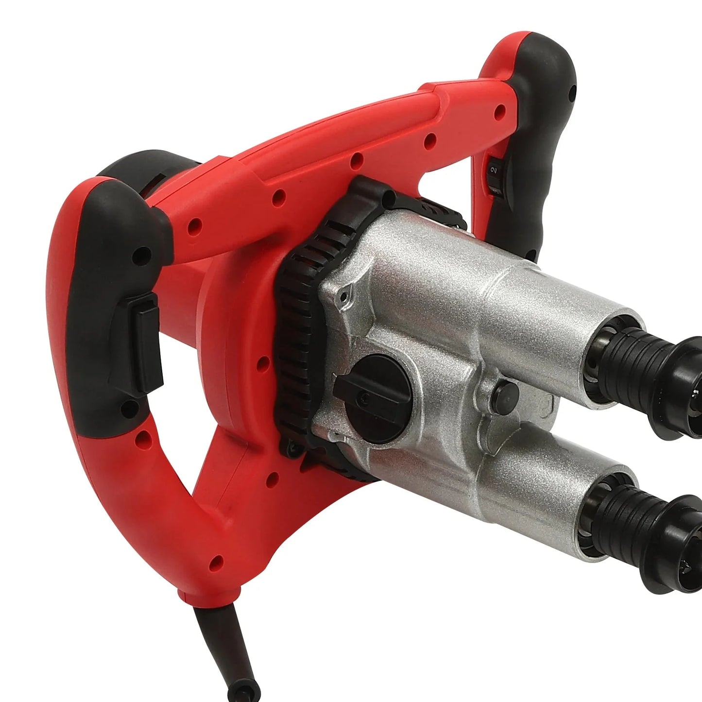 2 Paddle Cement Mixer Mortar Stirrer Concrete Paint Mortar Hand Mixer 6  Speeds Optional Red 1800W / Green 2800W