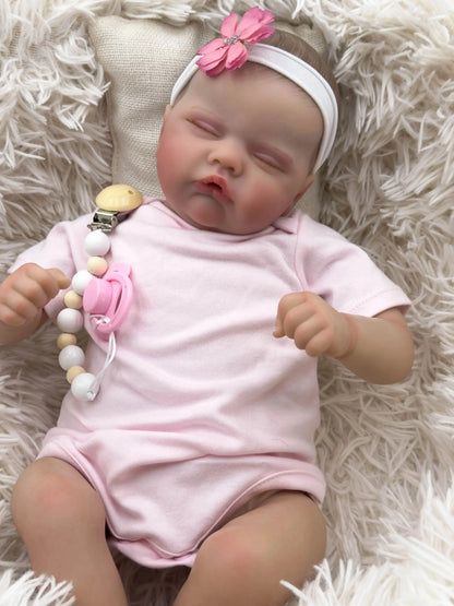 1pc 19 inch /49 cm reborn doll, soft glue entity baby, hand-painted details visible veins, collection art doll