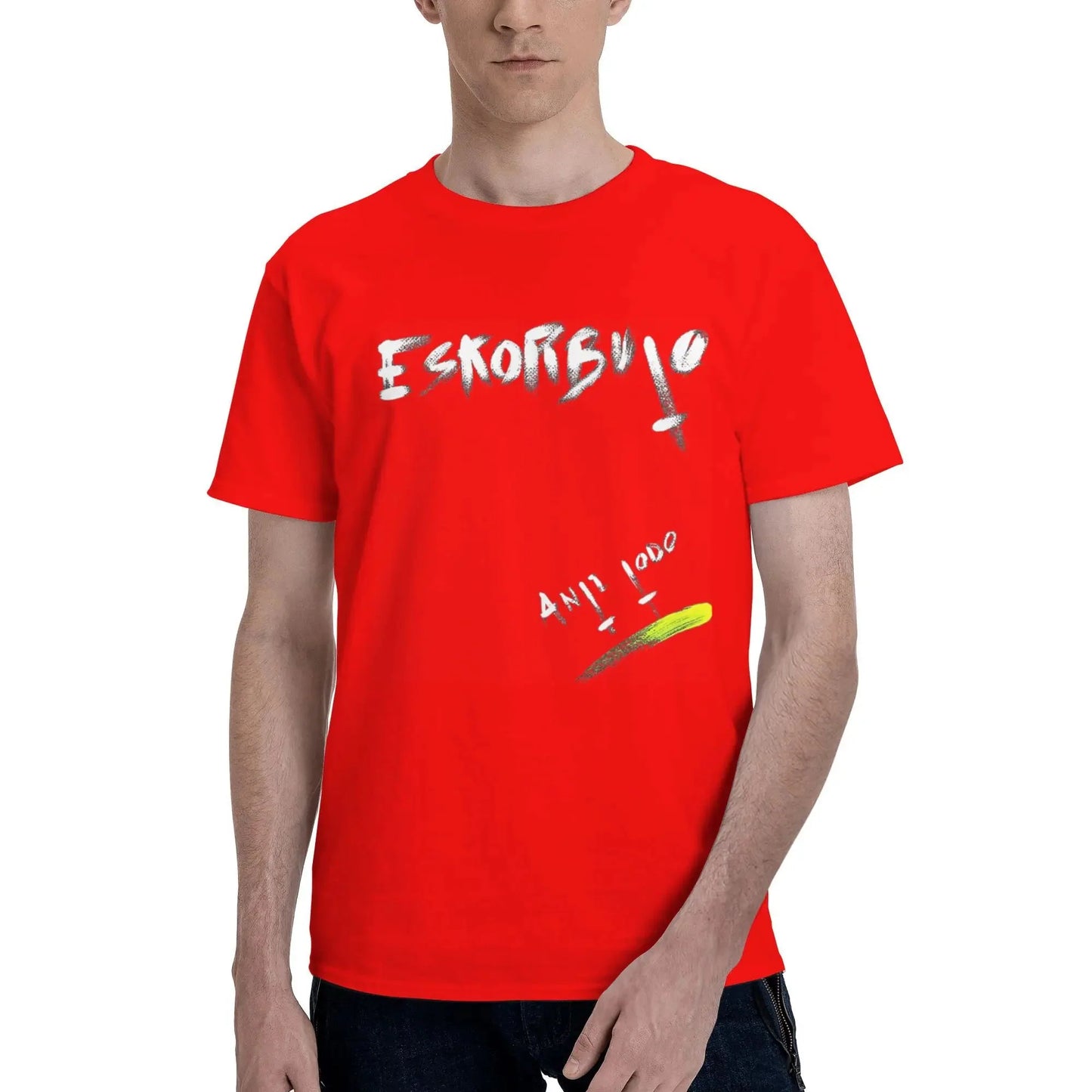 Mens T-Shirt Eskorbuto T Shirts Hipster ANTITODO Summer Tees Pure Cotton Crewneck Short Sleeve Casual Loose Tops Male T Shirt