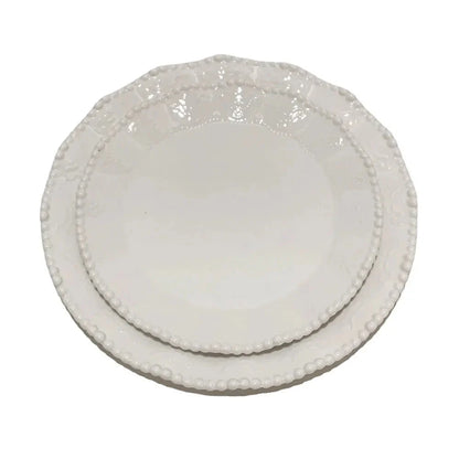 Ceramic Pearl Plates & Bowls Set - Practical Breakfast Tableware, Perfect for Modern Home Dining & Daily Use