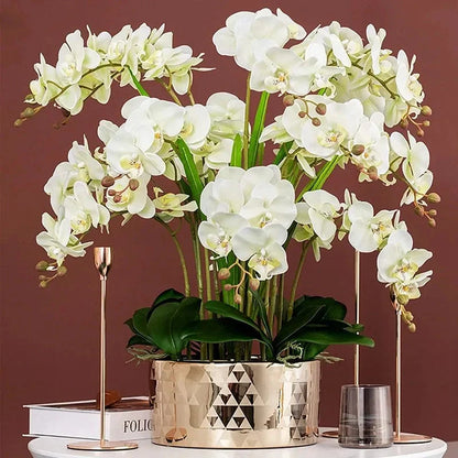 1Pcs Butterfly Orchid Artificial Flowers Orchid Phalaenopsis Fake Flowers Party Home Decor Garden Wedding Decoration Accessories