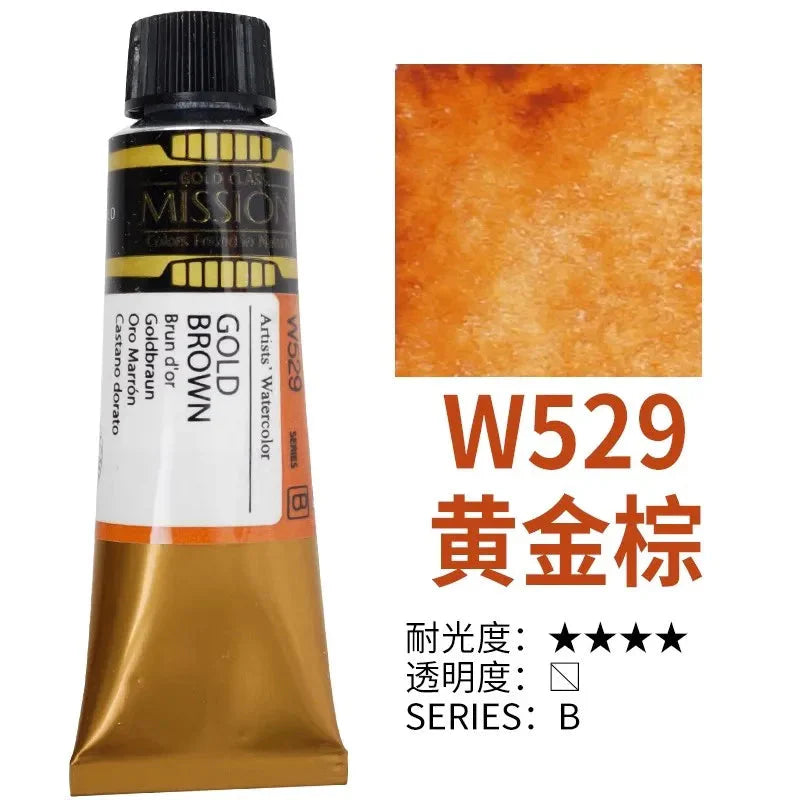 Korea MIJELLO tube watercolor artist 15ml watercolor paint mission series art supplies