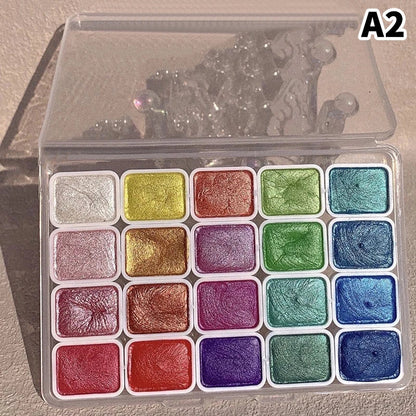 Art Watercolor Paint Oil Painting High Saturation Popular Semi-Solid 20 grids Color pigment
