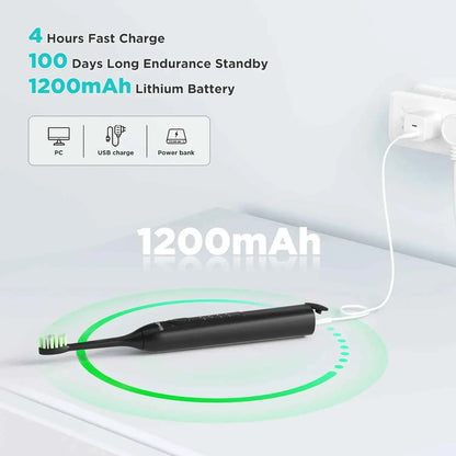 Fairywill FW-Y05 Electric Sonic Toothbrush - Rechargeable Adult Toothbrush with 8 Replacement Heads