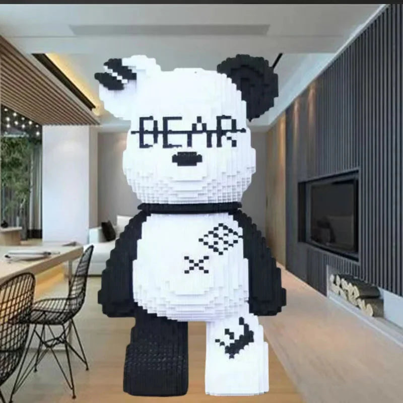 8653 Pieces of Fashionable Bear DIY Model Building Blocks, Designed for Young and Adults,