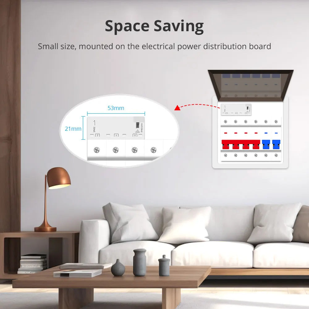 Smart 3-Phase 4-Wire WiFi Power Monitor 63A - Bidirectional Solar Energy Meter with Tuya App Control & Real-Time Analytics