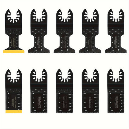 Titanium Oscillating Blades Kit: Cuts Metal/Wood/Plastic/Hard Material/Nails. Fits Dewalt, Rockwell, Milwaukee, Makita, Bo
