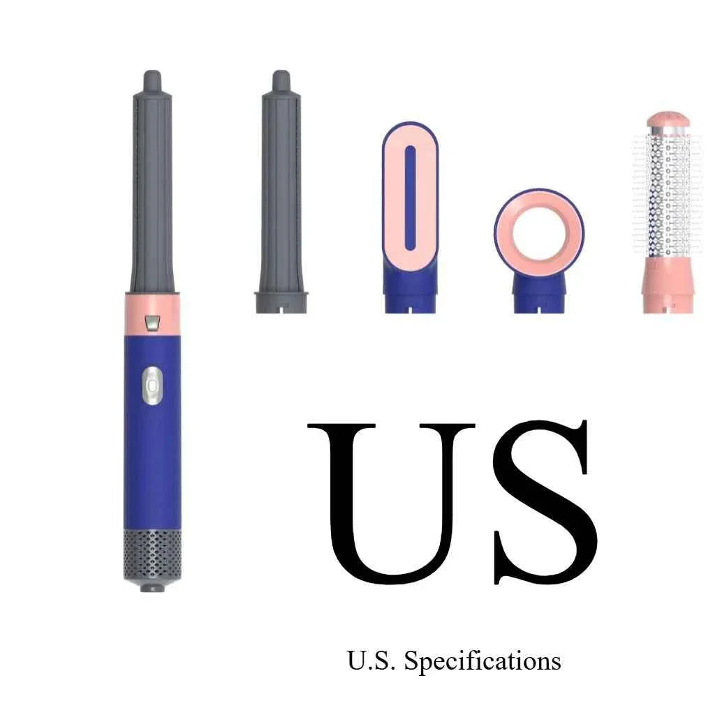 5-in-1 Negative Ion Automatic Curling Iron Multifunction Convenient Hair Dryer Volume Straight Hot Air Comb Curly Girl Method