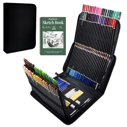 42/46/60/68/72/146pcs Drawing Supplies Sketching Set,Art Kit include Drawing & Colored Pencils.Pro Art Sketch Supplies