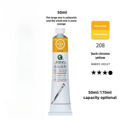 Maries Oil Paint 50ML Oil Painting Art Creation Pigment Large Oil Paint Paint Single Commonly Used 24 Colors