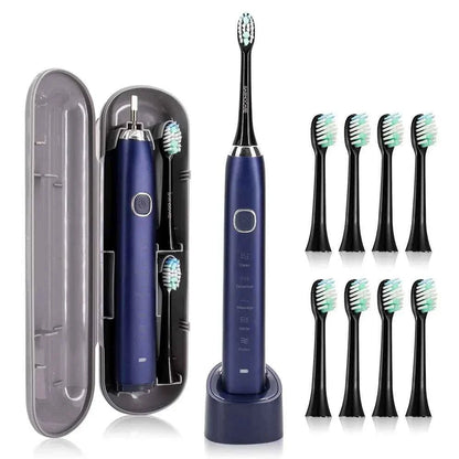Sonic Electric Toothbrush Smart Ultrasonic Dental Teeth Whitening Rechargeable Adult Tooth Brush Sarmocare S100 With8 Brush Head