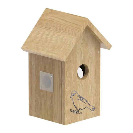 Wooden Birdhouse for Outdoor Bird Nests House for Parrots and Swallows Custom Wifi Smart Wooden Bird House Bird Cage With Camera