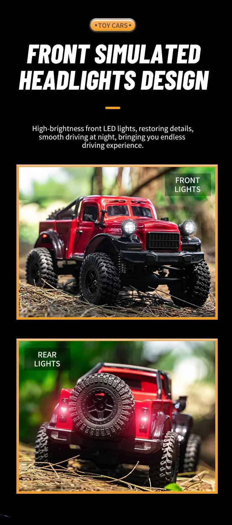RC Car C8813 Full Proportional Throttle Pickup Truck Model Remote Control Toy 4WD Climbing Off-Road Rc Remote Control Car Gift
