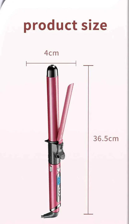 Kemei Professional Hair Curler Hair Curling Iron Wand Ceramic Tourmaline long Barrel Dual Voltage 100-240V Hair Waving Style Too
