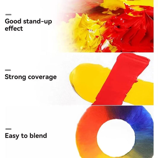 Paul Rubens Oil Paint 20 Colors 50ml Professional Oil Based Paint High Saturation Creamy Texture for Artists Beginners